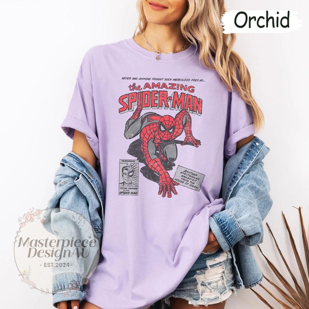 Vintage Spider-Man Comic Shirt Retro Marvel Tee Classic Superhero Gift