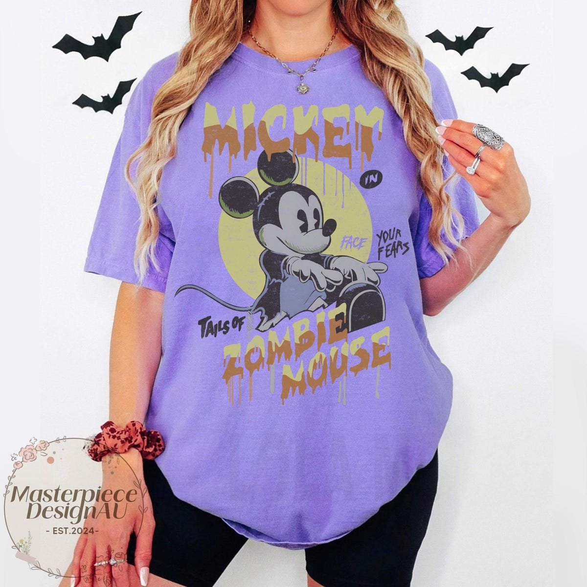 Vintage Zombie Mickey Halloween Shirt Disney Horror Tee