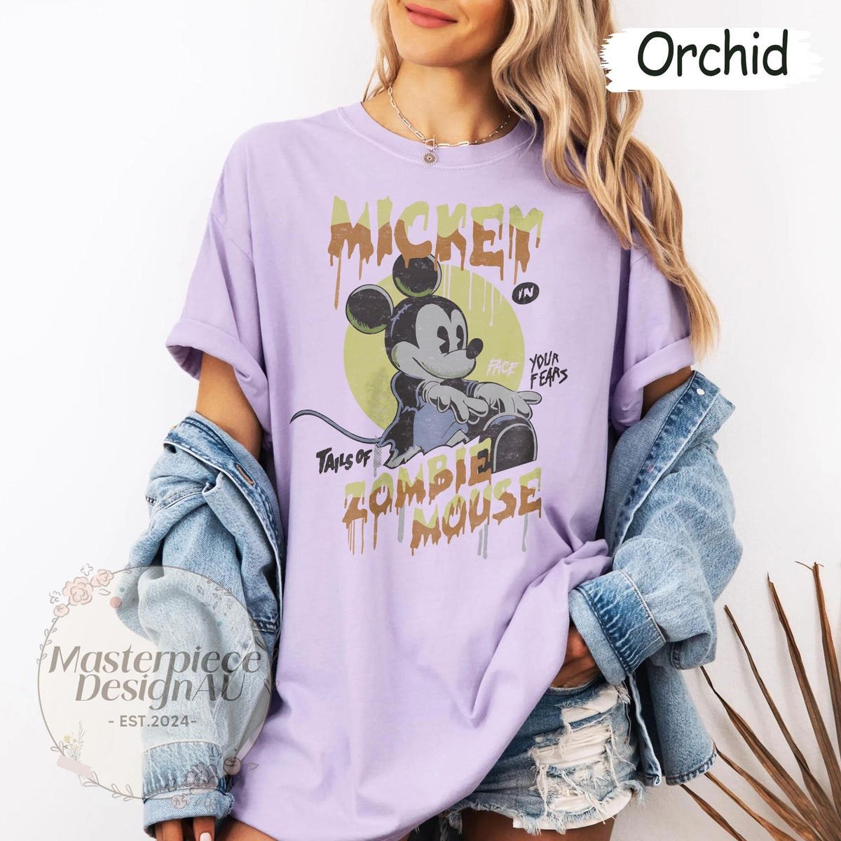 Vintage Zombie Mickey Halloween Shirt Disney Horror Tee